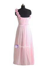 Fabulous Pink Bridesmaid Dress Light Pink Full Length Chiffon Party Dress (BM239L)