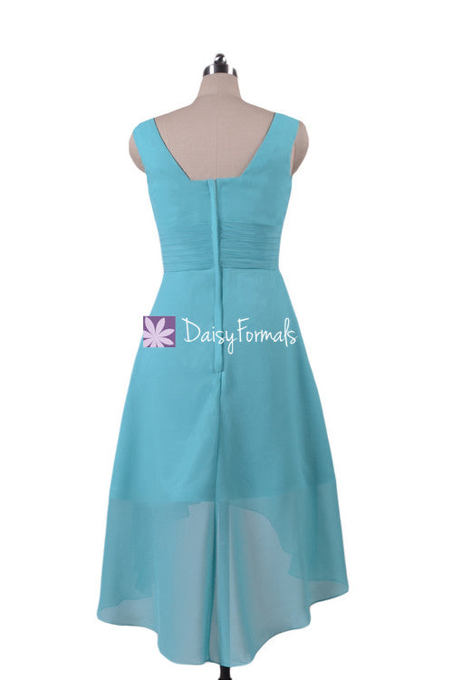 Fabulous Aqua Blue High Low Party Dress Classic Tiffany Blue V neckline Formal Dress (BM2422) DaisyFormals-Bridesmaid and Formal Dresses in 59+ Colors Fabulous Aqua Blue High Low Party Dress Classic Tiffany Blue V neckline Formal Dress (BM2422) DaisyFormals-Bridesmaid and Formal Dresses in 59+ Colors