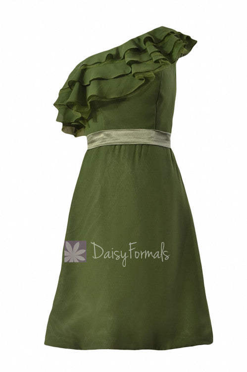 Appealing Hunter Green One Shoulder Chiffon Bridesmaid Dress Cocktail DaisyFormals-Bridesmaid and Formal Dresses in 59+ Colors Appealing Hunter Green One Shoulder Chiffon Bridesmaid Dress Cocktail DaisyFormals-Bridesmaid and Formal Dresses in 59+ Colors