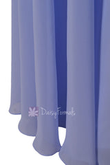 Sweetheart periwinkle chiffon party dress floor length pale lilac discount formal dresses(bm2442)