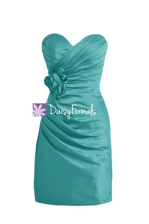 Short bridesmaid dress,mini skirt prom dress, sweetheart homecoming dress (bm2450)