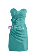 Short bridesmaid dress,mini skirt prom dress, sweetheart homecoming dress (bm2450)