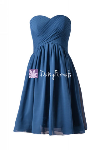 Peacock Blue Cocktail Bridesmaid Dresses Peacock themed bridesmaid dresses wedding dress (BM256)