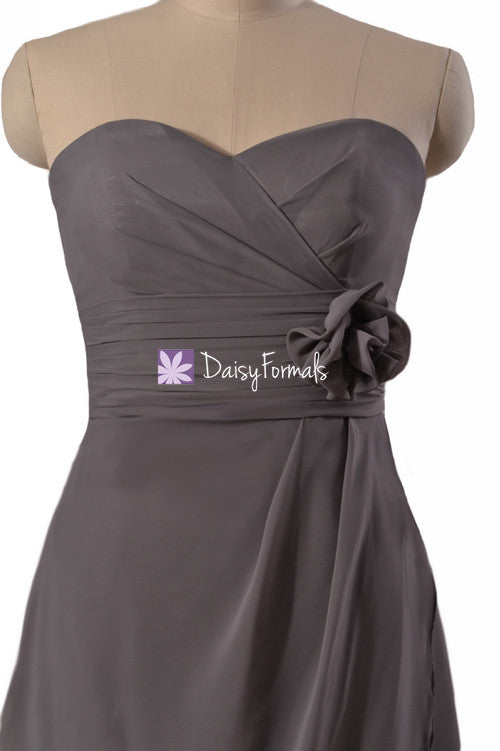 Elephant Grey Inexpensive Chiffon Bridesmaids Dress Knee Length Beach Wedding Party Dress (BM270S) DaisyFormals-Bridesmaid and Formal Dresses in 59+ Colors Elephant Grey Inexpensive Chiffon Bridesmaids Dress Knee Length Beach Wedding Party Dress (BM270S) DaisyFormals-Bridesmaid and Formal Dresses in 59+ Colors