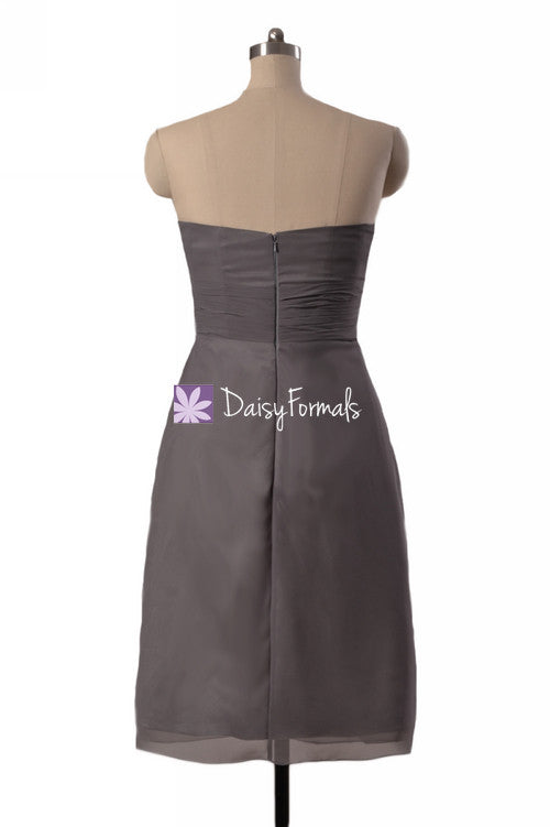 Elephant Grey Inexpensive Chiffon Bridesmaids Dress Knee Length Beach Wedding Party Dress (BM270S) DaisyFormals-Bridesmaid and Formal Dresses in 59+ Colors Elephant Grey Inexpensive Chiffon Bridesmaids Dress Knee Length Beach Wedding Party Dress (BM270S) DaisyFormals-Bridesmaid and Formal Dresses in 59+ Colors