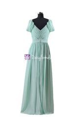 Sage Green Beach Wedding Party Dress Long Length Evening Dress Lady Formal Dress (BM283LA)