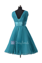 Lovely coral party dress vintage prom dress short modest prom dresses (bm3171)
