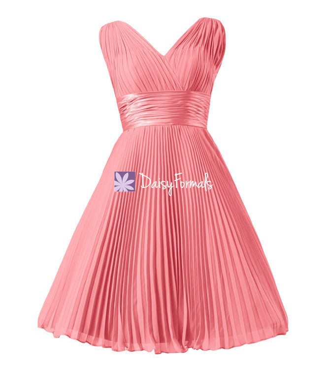Short coral prom dresses discount
