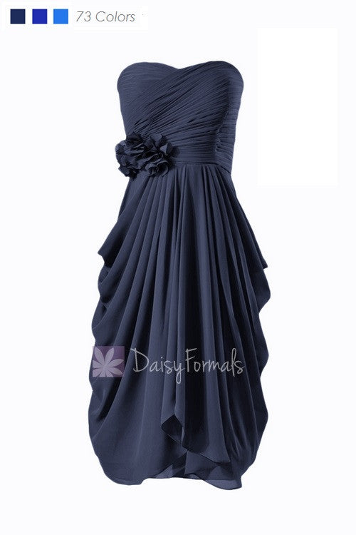 Sweetheart Short Chiffon Discount Bridesmaid Dress Navy Blue Bridal Party Dress Formal Dress(BM332) DaisyFormals-Bridesmaid and Formal Dresses in 59+ Colors Sweetheart Short Chiffon Discount Bridesmaid Dress Navy Blue Bridal Party Dress Formal Dress(BM332) DaisyFormals-Bridesmaid and Formal Dresses in 59+ Colors