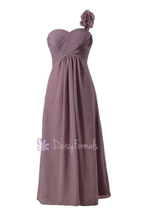 Long One Shoulder Elegant Chiffon Bridesmaid Dress Rose Quartz Formal Dress(BM346) DaisyFormals-Bridesmaid and Formal Dresses in 59+ Colors Long One Shoulder Elegant Chiffon Bridesmaid Dress Rose Quartz Formal Dress(BM346) DaisyFormals-Bridesmaid and Formal Dresses in 59+ Colors