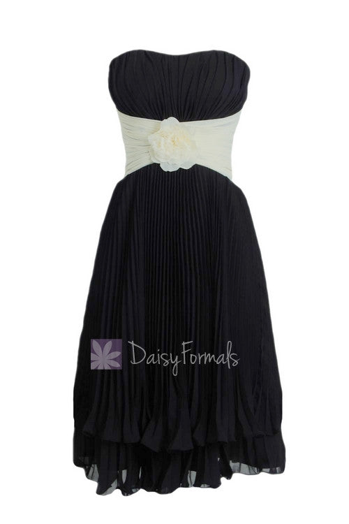 Black Cream Short Bridesmaid Dress,Layered Hem Black Bridal Party Dress Online (BM484) DaisyFormals-Bridesmaid and Formal Dresses in 59+ Colors Black Cream Short Bridesmaid Dress,Layered Hem Black Bridal Party Dress Online (BM484) DaisyFormals-Bridesmaid and Formal Dresses in 59+ Colors