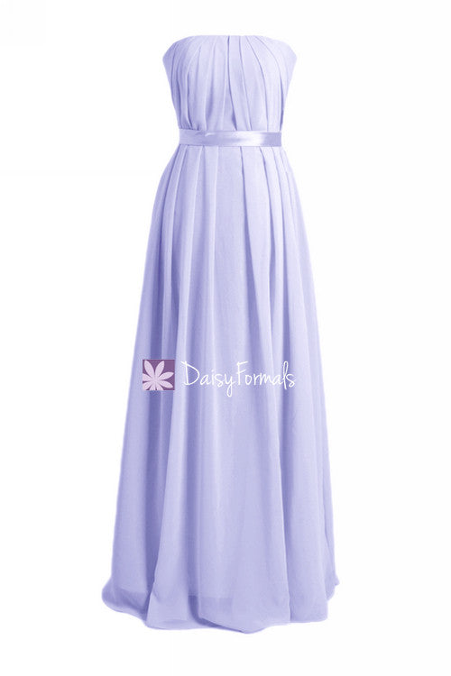 Custom Long Lavender Chiffon Bridesmaids Dress Strapless Junior Dress DaisyFormals-Bridesmaid and Formal Dresses in 59+ Colors Custom Long Lavender Chiffon Bridesmaids Dress Strapless Junior Dress DaisyFormals-Bridesmaid and Formal Dresses in 59+ Colors