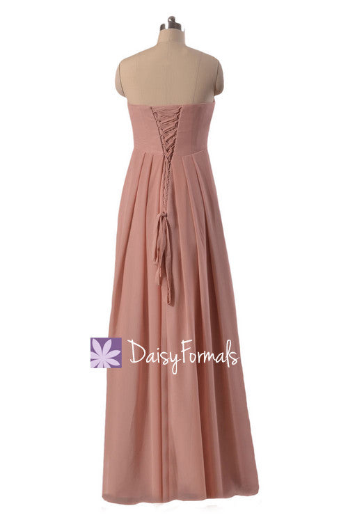 Dusty Rose Pink Chiffon Dress Long Quartz Bridesmaid Dress Nude Bridal DaisyFormals-Bridesmaid and Formal Dresses in 59+ Colors Dusty Rose Pink Chiffon Dress Long Quartz Bridesmaid Dress Nude Bridal DaisyFormals-Bridesmaid and Formal Dresses in 59+ Colors