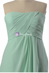 Beautiful Mint Chiffon Bridesmaids Dress Short Empire Chiffon Party Dress (BM4046S)