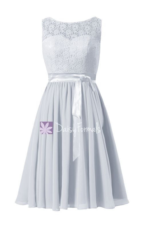 Silver Lace Party Dress A-Line Knee Length Formal Dress Vintage Lace Elegant Bridesmaids Dress (BM43229) DaisyFormals-Bridesmaid and Formal Dresses in 59+ Colors Silver Lace Party Dress A-Line Knee Length Formal Dress Vintage Lace Elegant Bridesmaids Dress (BM43229) DaisyFormals-Bridesmaid and Formal Dresses in 59+ Colors