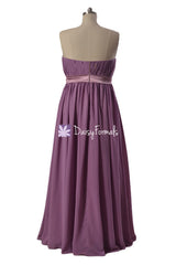 Pale Lilac Maternity Prom Dress Beading Lilac Maternity Bridesmaid Dress (BM472)