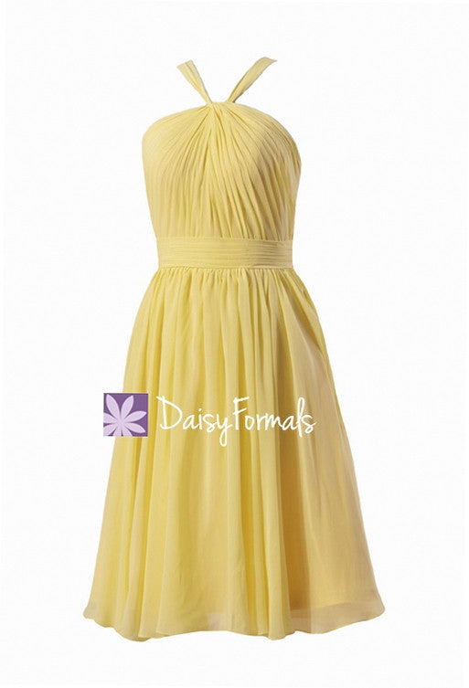 Appealing Knee Length Chiffon Bridesmaid Dress Light Yellow Party Dres DaisyFormals-Bridesmaid and Formal Dresses in 59+ Colors Appealing Knee Length Chiffon Bridesmaid Dress Light Yellow Party Dres DaisyFormals-Bridesmaid and Formal Dresses in 59+ Colors