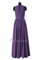 Halter Neckline Bridesmaids Dress - Pretty Complimentary Contrasts (MM163)