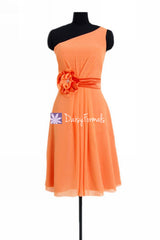 Sweet knee length affordable bridesmaids dress vintage dark plum chiffon party dresses (bm5277)