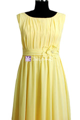 Modest mute orange chiffon party dress full length chiffon dress bridesmaids dresses (bm628)