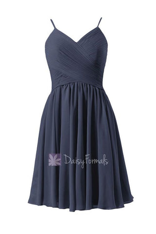 Copy of A-line Navy Bridesmaid Dress