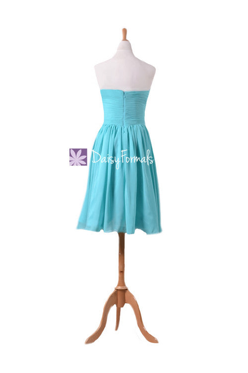 Aqua Blue Strapless Chiffon Party Dress Cocktail Green Blue Beach Wedd DaisyFormals-Bridesmaid and Formal Dresses in 59+ Colors Aqua Blue Strapless Chiffon Party Dress Cocktail Green Blue Beach Wedd DaisyFormals-Bridesmaid and Formal Dresses in 59+ Colors