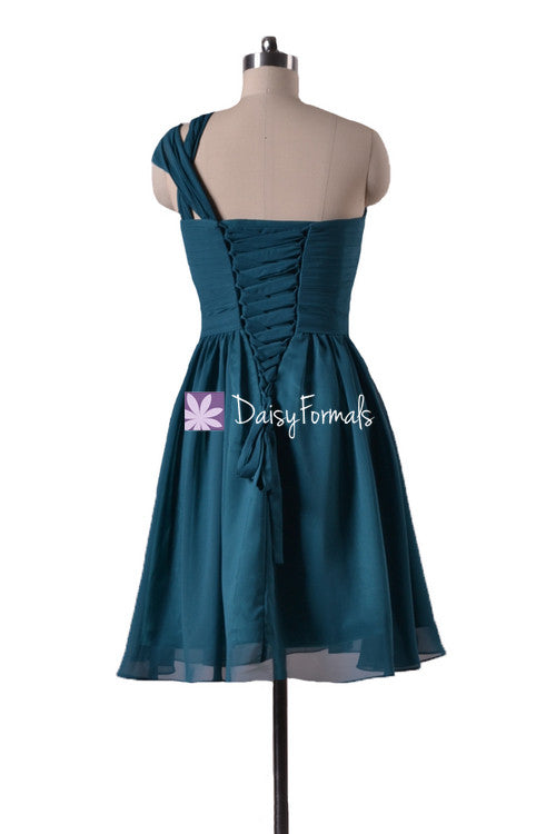Beautiful Mini Bridesmaids Dress Rich Teal Cocktail Chiffon Party Dres DaisyFormals-Bridesmaid and Formal Dresses in 59+ Colors Beautiful Mini Bridesmaids Dress Rich Teal Cocktail Chiffon Party Dres DaisyFormals-Bridesmaid and Formal Dresses in 59+ Colors