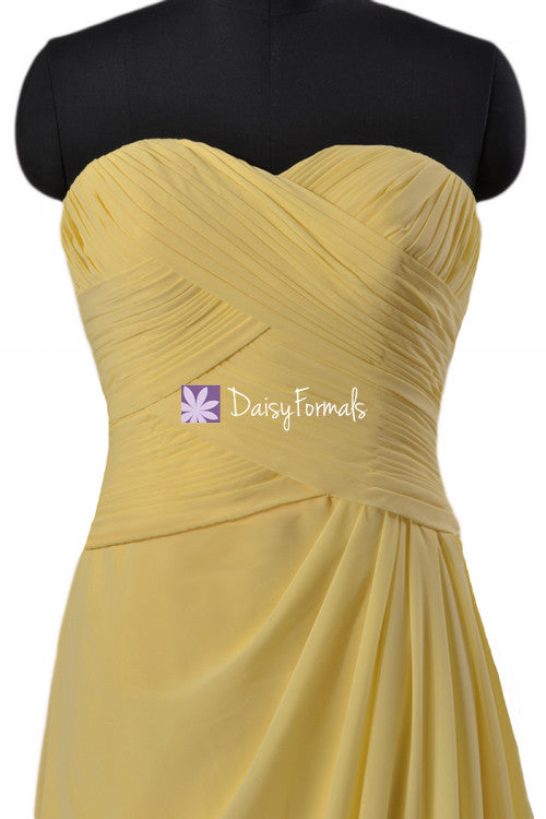 banana yellow bridesmaid dresses Elegant Banana Bridesmaid Dresses Custom Long Chiffon Dress Yellow Wed DaisyFormals-Bridesmaid and Formal Dresses in 59+ Colors