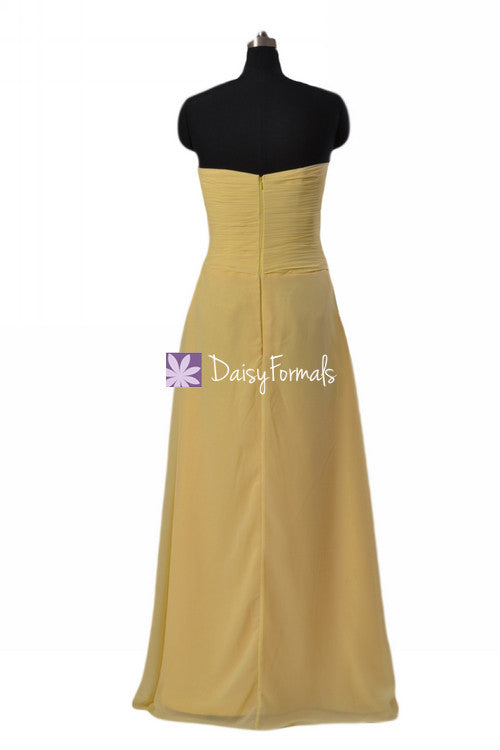 Elegant Banana Bridesmaid Dresses Custom Long Chiffon Dress Yellow Wed – DaisyFormals-Bridesmaid and Formal Dresses in 59+ Colors