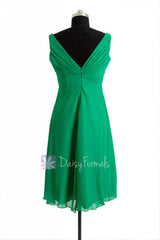 Magenta dye affordable bridesmaid dress empire party dress w/straps v neckline formal dresses (bm7726)