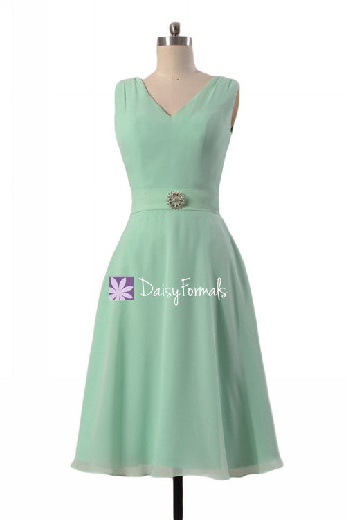 Mint Green Chiffon Wedding Party Dress V Neckline Sexy Prom Cocktail Party Dress (BM7732) DaisyFormals-Bridesmaid and Formal Dresses in 59+ Colors Mint Green Chiffon Wedding Party Dress V Neckline Sexy Prom Cocktail Party Dress (BM7732) DaisyFormals-Bridesmaid and Formal Dresses in 59+ Colors