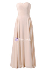 Speechless ice apricot chiffon party dress long formal bridesmaids dress peach evening dress (bm7860)