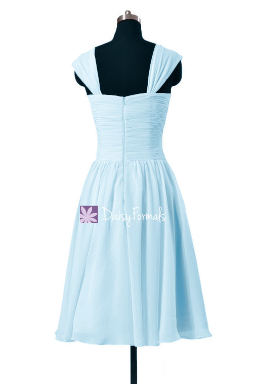 Elegant Ice Blue Party Dress Short Knee Length Simple Blue Bridesmaids Dress (BM800S) DaisyFormals-Bridesmaid and Formal Dresses in 59+ Colors Elegant Ice Blue Party Dress Short Knee Length Simple Blue Bridesmaids Dress (BM800S) DaisyFormals-Bridesmaid and Formal Dresses in 59+ Colors