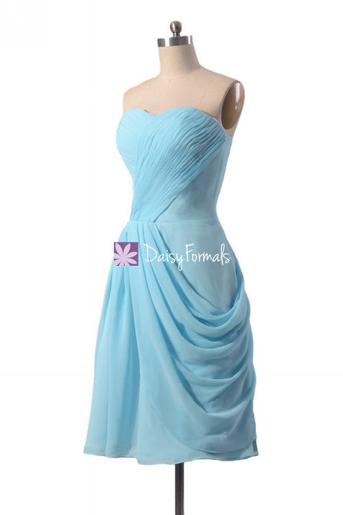 Chic Sky Blue Bridesmaid Dress Knee Length Party Dress Custom Evening DaisyFormals-Bridesmaid and Formal Dresses in 59+ Colors Chic Sky Blue Bridesmaid Dress Knee Length Party Dress Custom Evening DaisyFormals-Bridesmaid and Formal Dresses in 59+ Colors