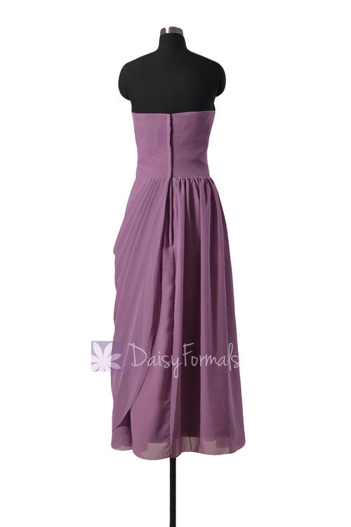 Pale Mute Lilac Strapless Bridesmaid Dress Long Lilac Sweetheart Chiff DaisyFormals-Bridesmaid and Formal Dresses in 59+ Colors Pale Mute Lilac Strapless Bridesmaid Dress Long Lilac Sweetheart Chiff DaisyFormals-Bridesmaid and Formal Dresses in 59+ Colors
