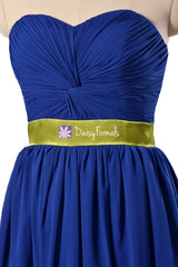 Custom quality bridesmaid dress blue green chiffon evening dress long bridal party dresses (bm835ct)