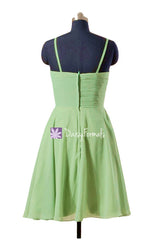 Sweetheart A-Line Party Dress Sage Green Sweet 16 Party Dress W/Spaghetti Straps (BM8487E)