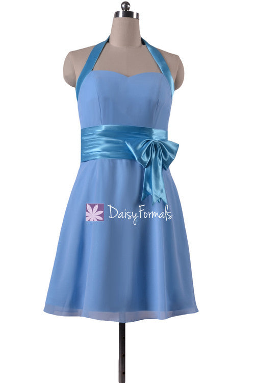 Knee Length Cheap Chiffon Bridesmaids Dress Chicory Blue Party Dress Medium Blue Chiffon Dress (BM8529) DaisyFormals-Bridesmaid and Formal Dresses in 59+ Colors Knee Length Cheap Chiffon Bridesmaids Dress Chicory Blue Party Dress Medium Blue Chiffon Dress (BM8529) DaisyFormals-Bridesmaid and Formal Dresses in 59+ Colors