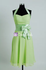 Spring bud chiffon party dress formal dress cocktail dress short knee length dresses (bm8529)