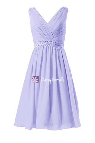 Beautiful Beading Bridesmaids Dress V neckline Party Dress for Anniversary & Birthday (BM874)