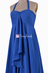 Royal Blue Chiffon Dress Short Women Party Dress Formal Evening Dress (BM892S)