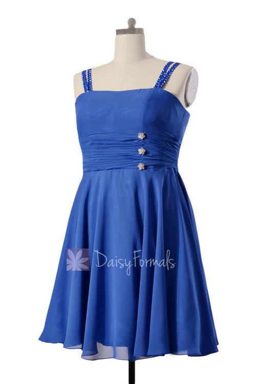 Plus Size Sapphire Chiffon Party Dress Beaded Blue Cocktail Dress Prom DaisyFormals-Bridesmaid and Formal Dresses in 59+ Colors Plus Size Sapphire Chiffon Party Dress Beaded Blue Cocktail Dress Prom DaisyFormals-Bridesmaid and Formal Dresses in 59+ Colors