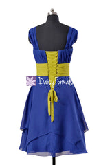 Sapphire & Olive Color Bridesmaid Dress Custom Color Party Dress (BM912 Two-Color)