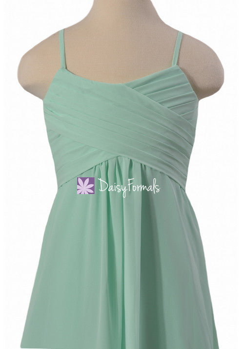 Mint Green Junior Bridesmaids Dress Full Length Junior Party Dress W/Spaghetti Straps (FL2442) DaisyFormals-Bridesmaid and Formal Dresses in 59+ Colors Mint Green Junior Bridesmaids Dress Full Length Junior Party Dress W/Spaghetti Straps (FL2442) DaisyFormals-Bridesmaid and Formal Dresses in 59+ Colors