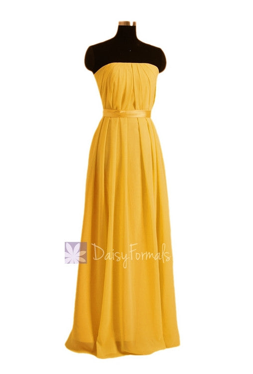 Yellow Chiffon Junior Bridesmaid Dress Online Silmple Strapless Party Dress(FL4031) DaisyFormals-Bridesmaid and Formal Dresses in 59+ Colors Yellow Chiffon Junior Bridesmaid Dress Online Silmple Strapless Party Dress(FL4031) DaisyFormals-Bridesmaid and Formal Dresses in 59+ Colors