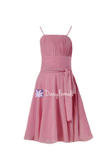 Cute lavender pink junior bridesmaids dress lovely pink junior party dress (fl856)