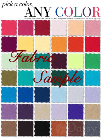 By post- Fabric Sample Color Swatch for Formal Dress, Party Dress, Evening Dress, Bridesmaid Dress