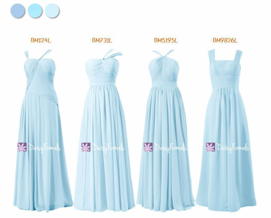 Ice Blue Long Bridesmaids Dress - All Shoulder Straps (MM169) DaisyFormals-Bridesmaid and Formal Dresses in 59+ Colors Ice Blue Long Bridesmaids Dress - All Shoulder Straps (MM169) DaisyFormals-Bridesmaid and Formal Dresses in 59+ Colors