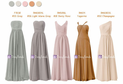 Long Bridesmaids Dress Full Length Party Dress - Personalized Color Theme for Fall Wedding (MM171)