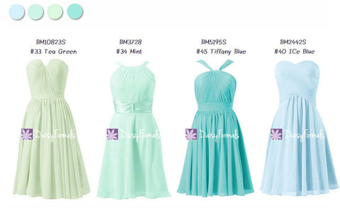 Blue & Green Mismatched Beaching Party Dresses - Seaside Wedding Inspiration (MM76)